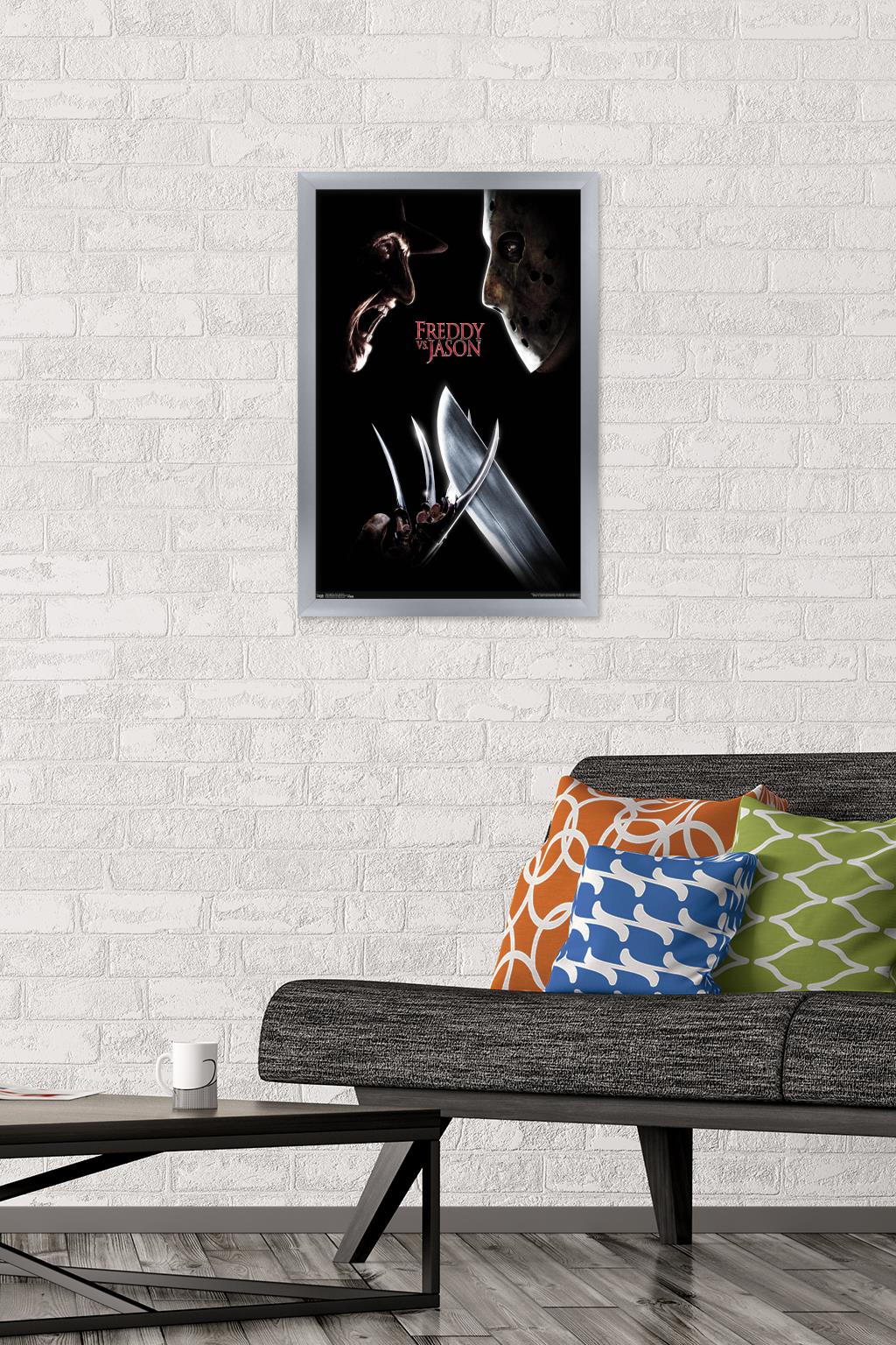 Freddy vs. Jason - One Sheet Wall Poster, 14.725" x 22.375" Framed