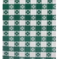 thumbnail image 2 of Yourtablecloth Checkered Vinyl Tablecloth with Flannel Backing for Restaurants, Picnics, Bistros, Indoor and Outdoor Dining Green and White, 52X120 Rectangle/Oblong, 2 of 6