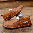 thumbnail image 6 of Men's Casual Loafers Slip On Leather Shoes Lightweight Driving Shoes Moccasins Classic Penny Loafer Flats Boat Shoes Outdoor Walking Shoes, 6 of 14