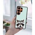 thumbnail image 5 of WIRESTER Shockproof Soft Rubber Cover Case for Samsung Galaxy S26 Ultra 6.9" 2026, Raccoon On Aero Blue Background, 5 of 5