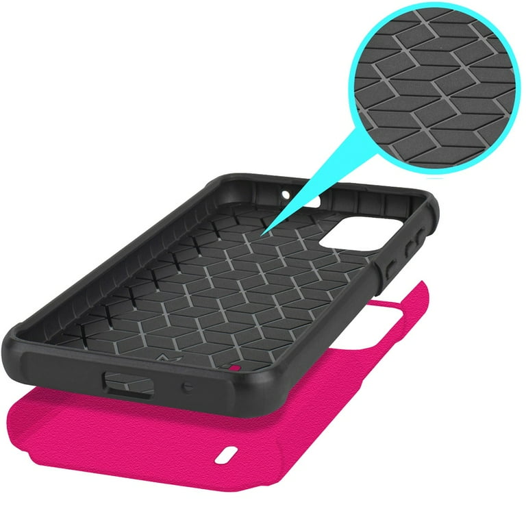 Cover Per Nokia C12 In TPU Sfumato – Rosa E Verde, Morbida, Antiurto, Anti-graffio, Con Bordi Rialzati