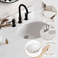 thumbnail image 4 of ARIEL CAMBRIDGE 60 Inch Double Oval Sink Bathroom Vanity With Carrara White Quartz Countertop 1.5 Inch Edge In Oak, 4 of 7