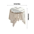 thumbnail image 3 of AuroraX Picnic Rectangular Tablecloth Party Outdoor Table Cloth 55x55in White Lace Mesh Fabric Table Cover, 3 of 6