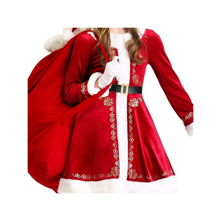 Walmart mrs deals claus dress