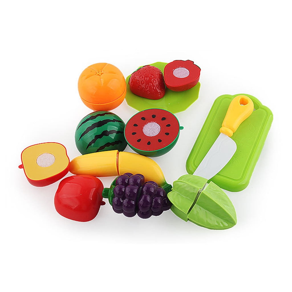 Componist Adelaide Pelmel Pkeoh Children Plastic Fruit Vegetables Cutting Toys Set Educational  Pretend Toy Simulation Kitchen Toy - Walmart.com