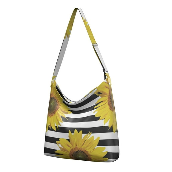 Vintage Floral Crossbody Shoulder Bag - Lightweight Boho Purse with Sunflower Design
