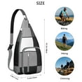 thumbnail image 2 of Modern Abstract Sling Backpack - Clean Line Geometric Print Crossbody Bag, Fashionable Water-Resistant Daypack, 2 of 4