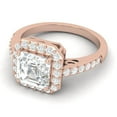 thumbnail image 4 of 1.90 Ct EF/VVS1 Moissanite Asscher Cut Solitaire Women Ring 925 Sterling Silver Rose Vermeil, 4 of 7