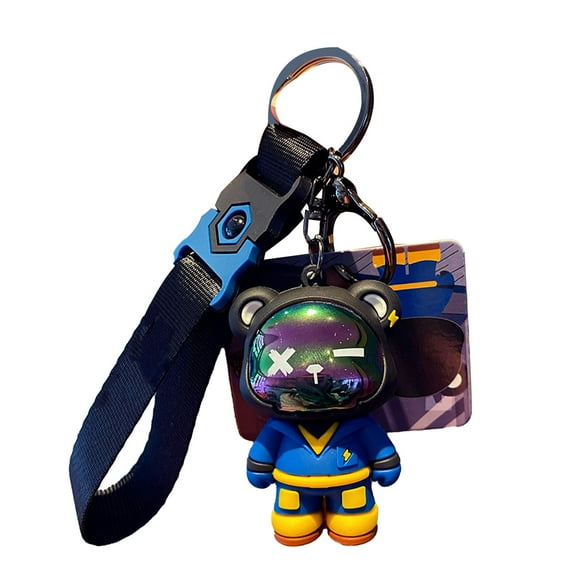 Key Chains, Metal Keychains Cute Bear Shaped Letter Printed Strap Fashionable Key Rings for Men Women Key Chain Keyrings Keychains Bear Keychain Animal Pendant Metal Key