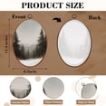 thumbnail image 3 of Canvas Wall Art Winter Christmas Pine Tree Forest Nature Landscape Rustic Xmas Holiday Oval Framed Canvas Prints Cottagecore Wall Hanging Decor for Home Office Gift 8.6"x11.4", 3 of 7