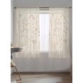 thumbnail image 5 of Sheer Curtains 72 Inches Long, Spring Floral Semi Sheer Curtains Light Filtering Window Treatment, Modern Abstract Art Pastoral Privacy Voile Drapes for Living Room Bedroom 52x72 Inch, 5 of 7