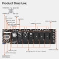thumbnail image 3 of Soporte para placa base ETH-B75 Intel Core/Pentium/Celeron LGA1155 CPU con 8 ranuras PCI-E 16X soporte para puerto VGA 8 Gra LYD Componentes informáticos y hardware, 3 of 7