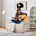 thumbnail image 3 of Boneless Chair for Small Space Corduroy Cloud Chair Foam Couch with Wide Armrest Comfy Reading Single Sofa Chairs for Living Room, 3 of 7