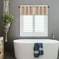thumbnail image 5 of Lilgiuy Beige Window Valance for Kitchen, Solid Color Light Filtering Decorative Grommet Black Out Short Window Valance Curtains for Kitchen Bedroom Living Room Window, 29.13" x 14.17", 5 of 5
