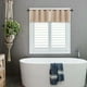 thumbnail image 5 of Cortinas opacas Qnjujn para cocina, cenefa de 35 cm de largo, con textura para ventana, para cocina, baño y lavandería, con ojales superiores en beige., 5 of 8