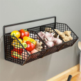 thumbnail image 4 of Kitchen Rack Wall Mounted Seasoning Spice Vegetable and Fruit Storage Rack Wall Drain Basket Punch-Free, 4 of 5