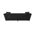 thumbnail image 2 of Noble House Emilio Velvet Sofa, Black, Silver, 2 of 9