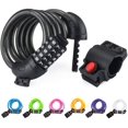 thumbnail image 1 of Bike Lock Cable 1.2mx12mm High Security 5 Digit Combination Coil Cable Lock Bicycle Cable Lock for Outdoor Bike 1.2mx12mm, 1 of 5