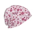thumbnail image 3 of Salouo Flower Butterfly Print Unisex Beanie Hat,Knitted Baggy Skull Cap Winter Warm Hats Beanie Sleep Hats Cancer Headwear Caps for Women & Men 1 Pieces, 3 of 7