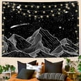 thumbnail image 2 of Gojian Black and White Tapestry Starry Night Mountain Tapestries for Bedroom Aesthetic Moon and Stars Tapastry's Wall Hanging Dark Nature Forest Wall Tapestry for Living Room Dorm, 2 of 6