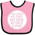 thumbnail image 3 of Inktastic Military Uncle Land is Free Nephew Boys or Girls Baby Bib, 3 of 4