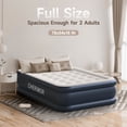 thumbnail image 5 of Full Air Mattress with Built-in Pump and 600-lb Capacity - 18" Raised Inflatable Guest Bed with Honeycomb Support & 3-Minute Fast Inflation - 78" x 54" Blow Up Bed - Blue, 5 of 15