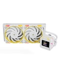 thumbnail image 1 of YESTON Yeston Zeus XT White 240mm Liquid Cooling Fan with Real-Time Temperature Display and Color Screen, 120mm PWM Fan, Low Noise Operation, Compatible with LGA17xx/115x/1200/AM3/AM4/AM5, 1 of 6