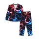 thumbnail image 1 of Balery Red And Blue Lightning Conjunto de Pijama con Estampado para Mujer, Conjunto de Dos Piezas con Manga Larga, Ropa de Dormir Suave con Bolsillos, Pijamas Cómodos-Large, 1 of 7