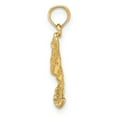thumbnail image 2 of 14K Yellow Gold Solid Casted Textured Polished Finish Spotted Eagle Ray with Holes Charm Pendant, 2 of 4