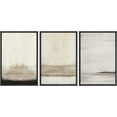 thumbnail image 4 of PixonSign Framed Canvas Print Wall Art Set Minimal Gray Tan Paint Stroke Landscape Abstract Shapes Digital Art Modern Art Decorative Boho Calm/Zen - 24"x36"x3 Black, 4 of 5