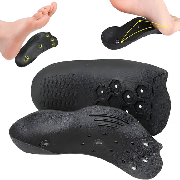 XIRQI Orthopedic Insoles-Magnetic Flat Foot Corrector Half Insole,Invisible Flexible Arch Support Shoe Insert Relief Pad,Athletic Alignment Aid,Magnetic Heel Cushion Foot Cor