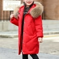 thumbnail image 6 of Ruyang Teens Girls Padded Puffer Coat Winter Quilted Down Parka Coats Warm Windproof Lightweight Zip Fuzzy Hooded Jackets, 6 of 8
