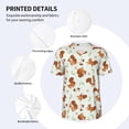 thumbnail image 3 of Zufioo Squirrel Playing Print Men's Baseball Short Sleeve, Moisture Wicking Button-Down Hip Hop Tee-XX-Large, 3 of 7