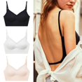 thumbnail image 2 of No Underwire Seamlessly Bra Smooth Coverage Lightweight Nylon Supportive Comfort Fit Gym Office Everyday White XL, 2 of 4