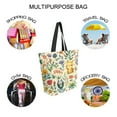 thumbnail image 7 of FORMRS Womens Canvas Tote Bag with Zipper Inner Pocket Shoulder Handbag, Floral Animals, 7 of 7