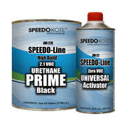 BLACK Automotive 2.1 Low VOC 2K Urethane Primer Black Gallon Kit, SMR-221B/222