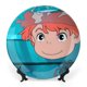 thumbnail image 1 of Ponyo Plato decorativo de porcelana fina (bone china), plato decorativo de cerámica para hogar, oficina, soporte de pared, platos decorativos para dormitorio - 6 pulgadas (15 cm), 1 of 6
