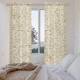 thumbnail image 3 of Beige Flowers Kitchen Curtain for Berdoom Living Room Cafe 72 Inch Length, Spring Floral Farmhouse Retro Art Tiers Curtains Light Filtering Drapes Rod Pocket Window Treatment 2 Panels 52"Wx72"L, 3 of 8