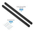 thumbnail image 3 of Uxcell Drawer Slides, 4Set 300mm - Plastic Drawer Rails with Screw, Side Mounted Grooved Guide Rail for Cabinet Drawer Bedside Table Wardrobe Dresser (Black), 3 of 5