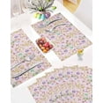 thumbnail image 5 of Easter Placemats Set of 4, Bunny Easter Eggs Placemat for Dining Table Decorations, Spring Flowers Place Mats, Spring Table Mats for Kitchen Dinner Seasonal Holiday Party Decor, 5 of 6