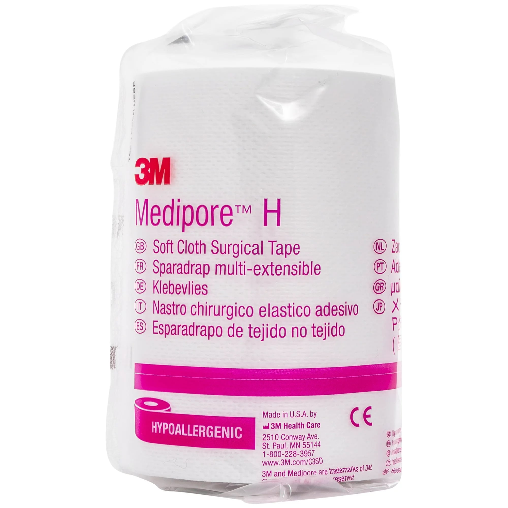 3M Medipore H 2864 Soft Cloth Surgical Tape - Roll Size is 4" x 10 Yards - For Wound Dressings, Tubing, & Catheters - Water Resistant, Latex-Free & Breathable Gentle Adhesion - Pack of 24
