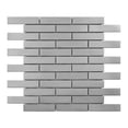 thumbnail image 2 of Sample - Brushed Nickle Stainless Steel Brick Joint Mosaic Tile Kitchen Bath Backsplash, 2 of 6