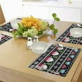 thumbnail image 4 of Ambesonne Christmas Place Mats Set of 4, Nordic Retro Borders, Standard Size, Multicolor, 4 of 6