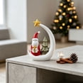 thumbnail image 3 of Christmas Resin Tabletop Figurine, Festive Indoor Desktop Decoration，Ornament,Christmas Holiday Centerpiece for Xmas Shelf, Mantel and Living Room Home Seasonal Decor,6x4Inch, 3 of 4