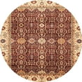 thumbnail image 1 of Ahgly Company Indoor Round Abstract Red Abstract Area Rugs, 4' Round, 1 of 6