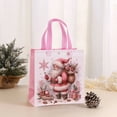thumbnail image 5 of Christmas Gift Bag – Pink Non-Woven Holiday Tote with Handle – Reusable Festive Shopping Bag for Candy, Small Gifts & Seasonal Wrapping, 5 of 5