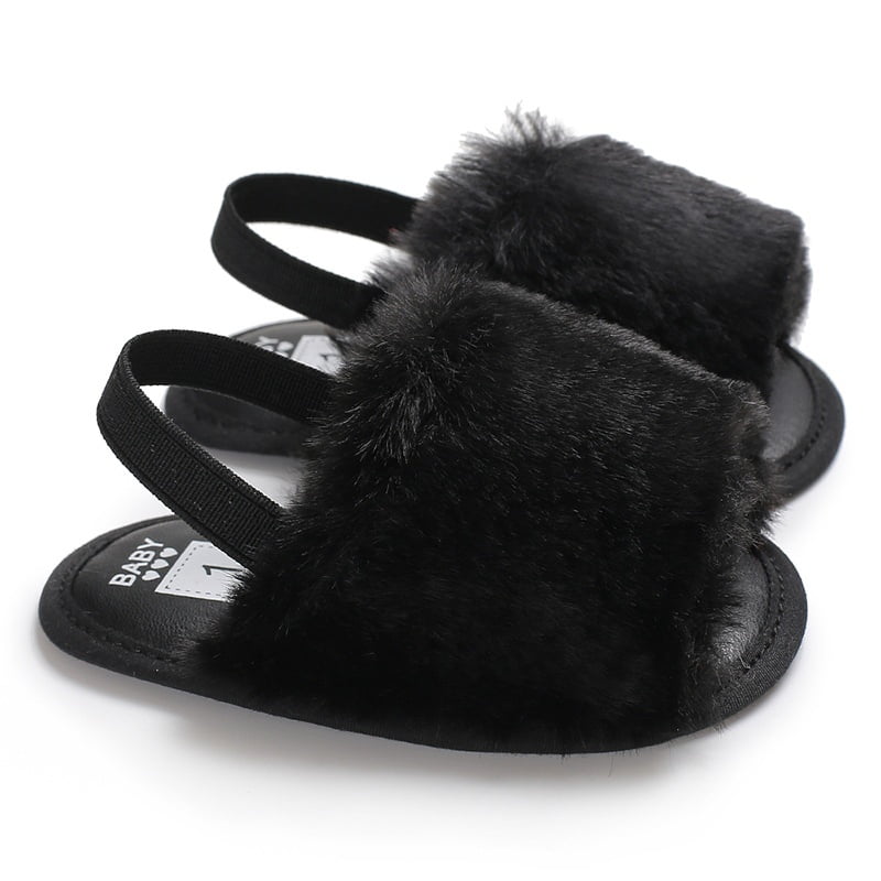 Baby girl fluffy sandals deals