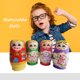 thumbnail image 4 of Muñecos de madera de 5 capas barniz Matryoshka muñecas rusas adornos Ehuebsd para el hogar, 4 of 9