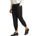 thumbnail image 5 of INSPIRE CHIC Men's Formal Pants Pleated Front Zip Hem Tapered Cropped Pants 30 Black, 5 of 5