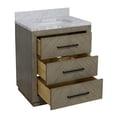thumbnail image 5 of Avery 30" Bathroom Vanity with Gray Oak Cabinet and Carrara Marble Top, 5 of 7